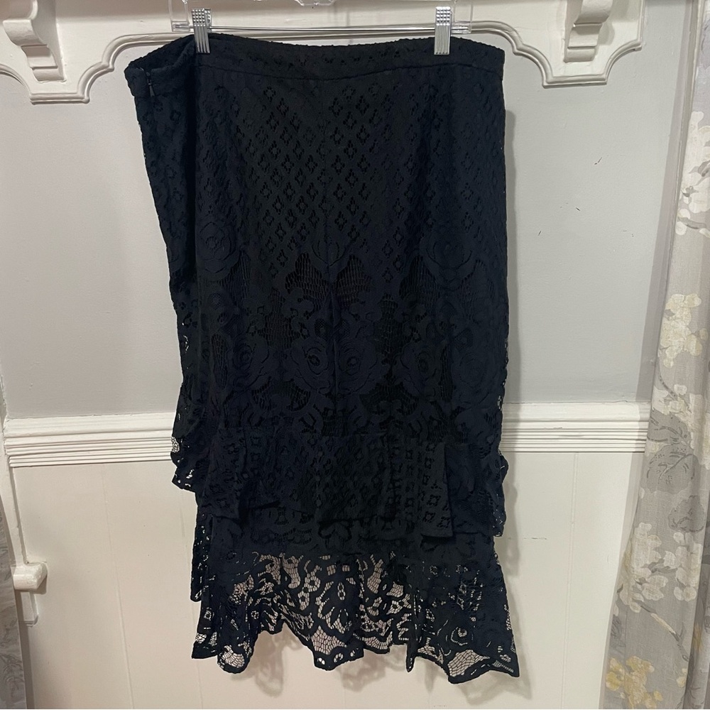 Chelsea28 High-Low Lace Tiered Ruffled Skirt Size XXL - Picture 3 of 8